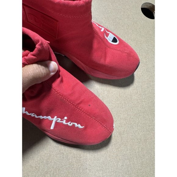 Champion Youth Men's Hightop Athletic Sneaker Size 6 Red - Picture 6 of 7